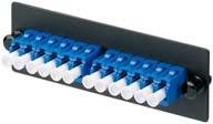 Оптическая адаптерная панель FAP LC OS1/OS2 FAP loaded with twelve LC duplex singlemode fiber optic adapters (Blue) with zirconia ceramic split sleeves. FAP12WBUDLCZ